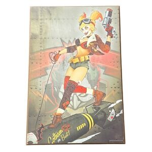 Silver Buffalo Unisex Harley Quinn Wall Art Plaque 13x19 Multicolor MDF Wood